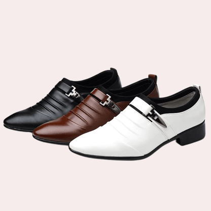 Scarpe Eleganti Uomo Slip-On con Dettaglio Metallico