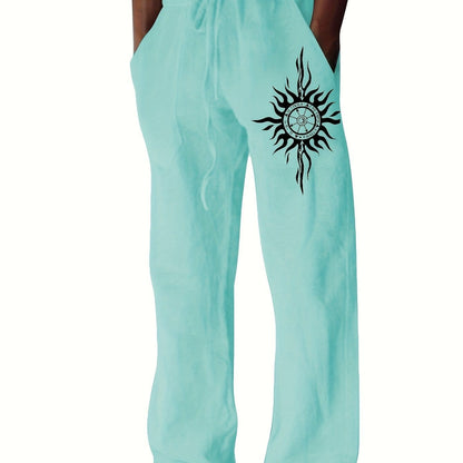 Pantaloni casual uomo dalla vestibilità ampia con stampa grafica e coulisse