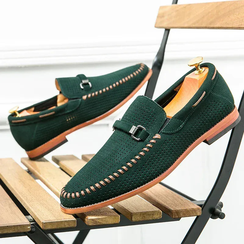 Mocassini Traforati da Uomo Slip-On Business Casual