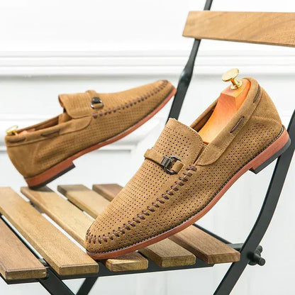 Mocassini Traforati da Uomo Slip-On Business Casual