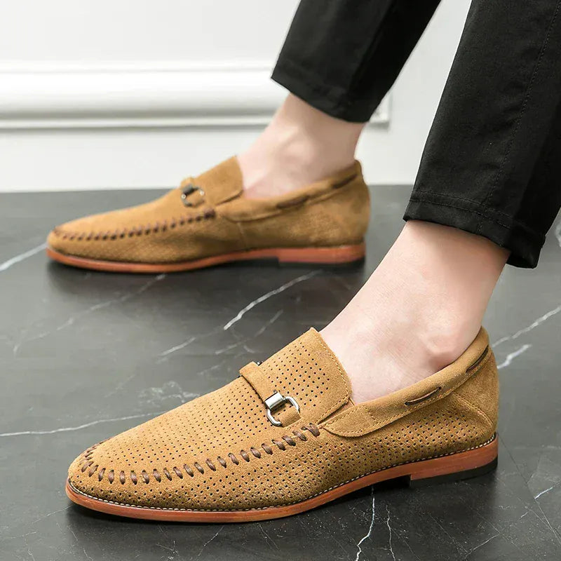 Mocassini Traforati da Uomo Slip-On Business Casual