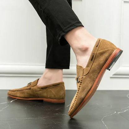 Mocassini Traforati da Uomo Slip-On Business Casual