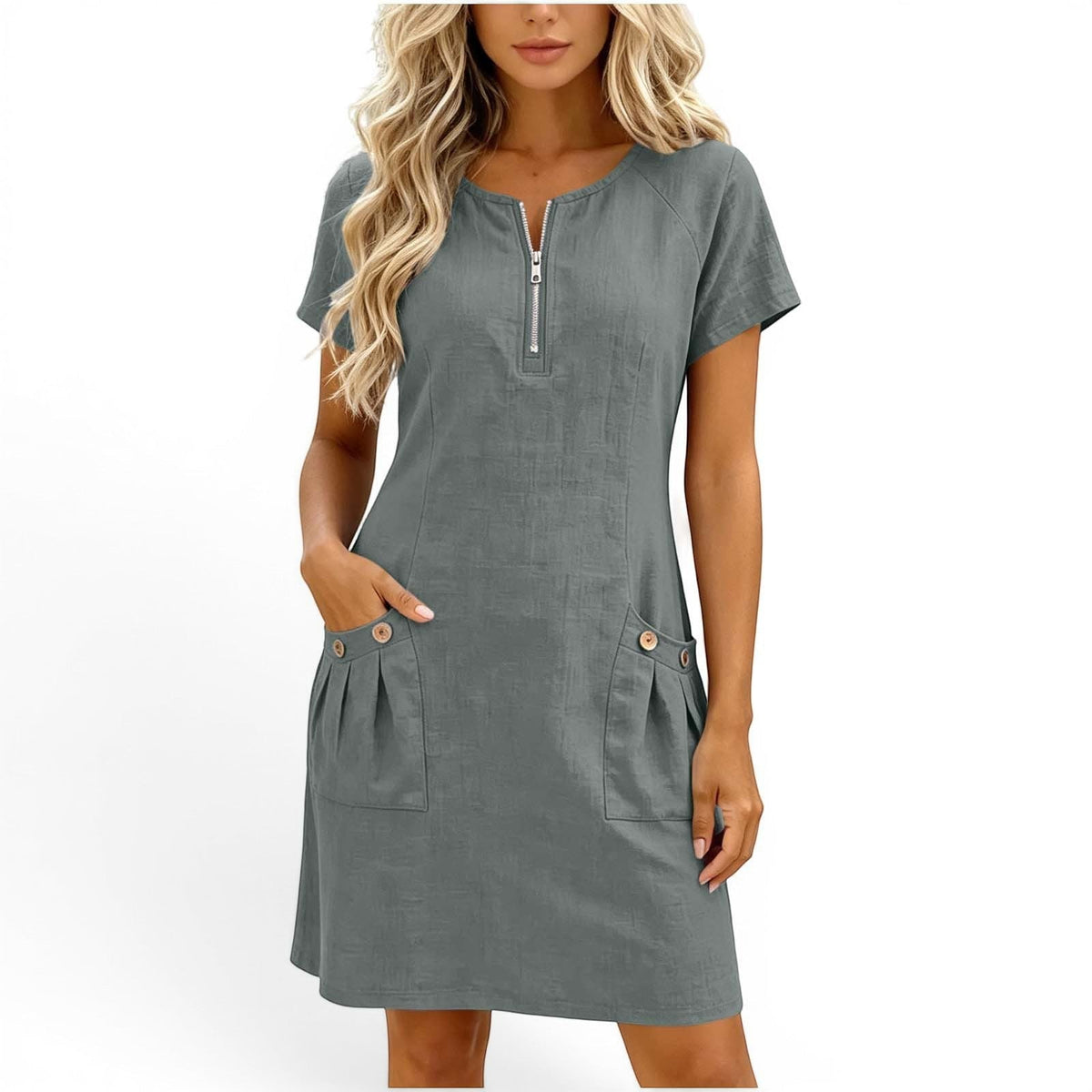 Carmina Abito Estivo Donna 100% Lino Leggero Rilassato
