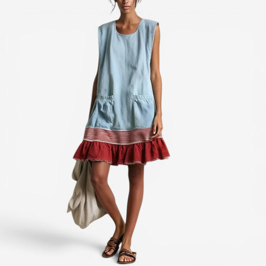 Flavia Abito Midi Elegante Donna Drappeggiato con Pieghe