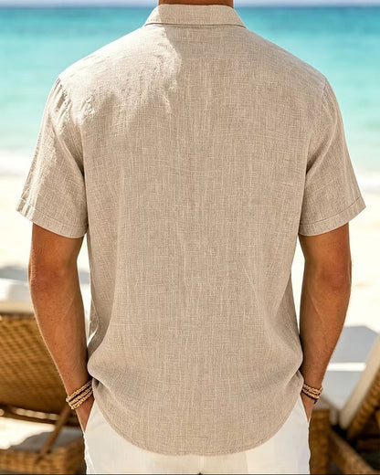 Camicia Uomo Siena con Colletto alla Coreana e Taschini