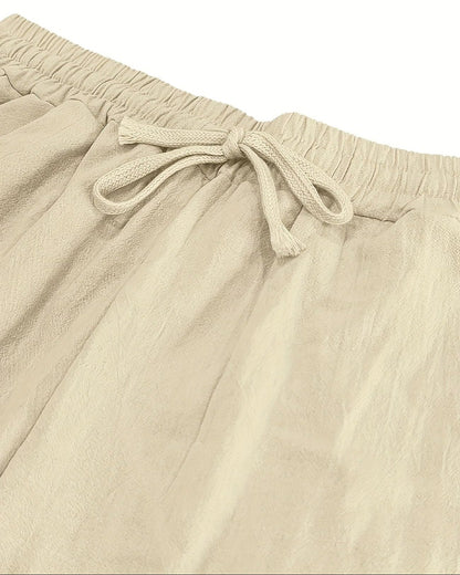 Pantaloni Estivi Uomo Traspiranti con Coulisse Taglio Rilassato