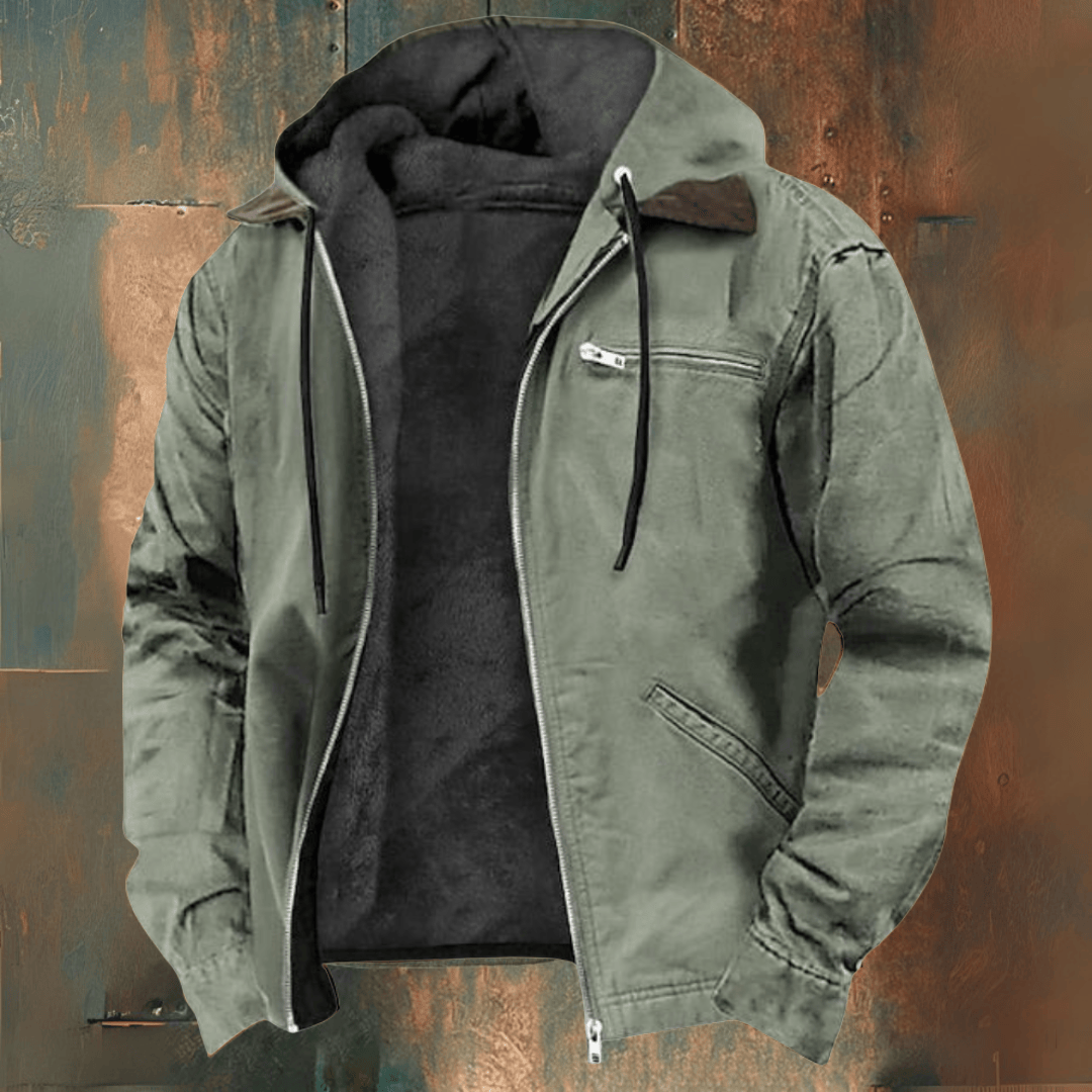 Adam | Giacca Invernale con Cappuccio e Tasche con Zip