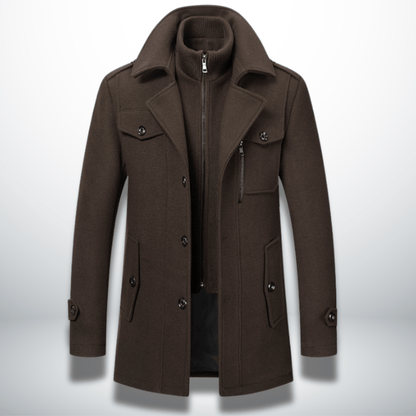 Cappotto Invernale Elegante Slim Fit con Collo Alto