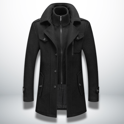 Cappotto Invernale Elegante Slim Fit con Collo Alto