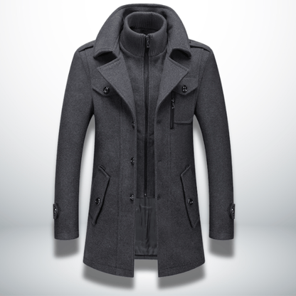 Cappotto Invernale Elegante Slim Fit con Collo Alto