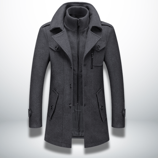 Cappotto Invernale Elegante Slim Fit con Collo Alto