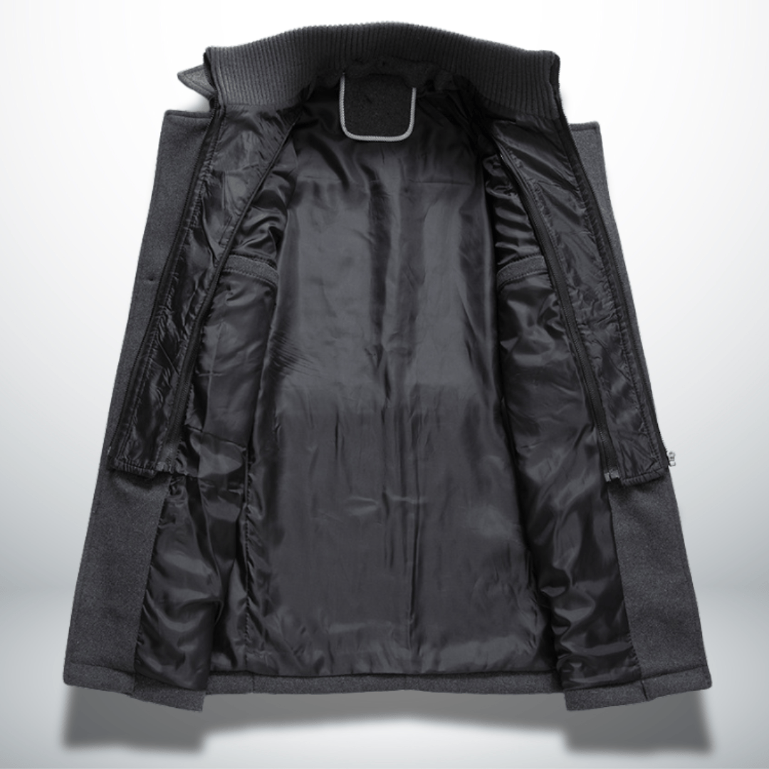 Cappotto Invernale Elegante Slim Fit con Collo Alto