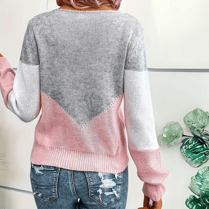 Maglione Donna Casual Oversize Rosa, Ampio e Drappeggiato