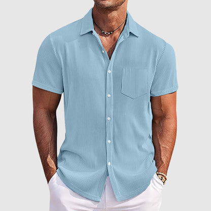 Camicia Uomo a Righe Arthur | Maniche Corte, Bottoni e Linea Snella