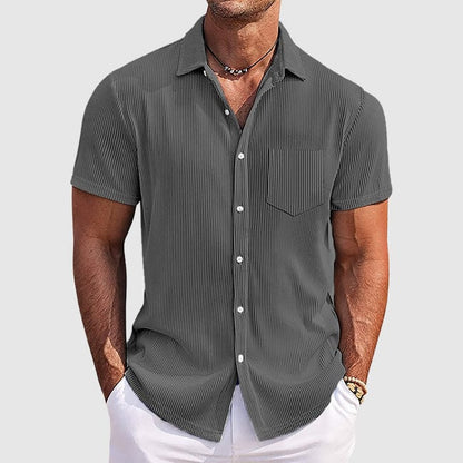 Camicia Uomo a Righe Arthur | Maniche Corte, Bottoni e Linea Snella