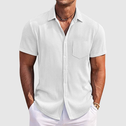 Camicia Uomo a Righe Arthur | Maniche Corte, Bottoni e Linea Snella