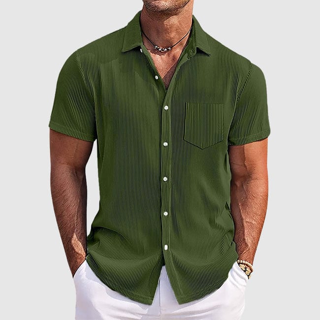 Camicia Uomo a Righe Arthur | Maniche Corte, Bottoni e Linea Snella