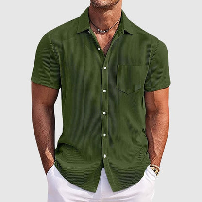 Camicia Uomo a Righe Arthur | Maniche Corte, Bottoni e Linea Snella