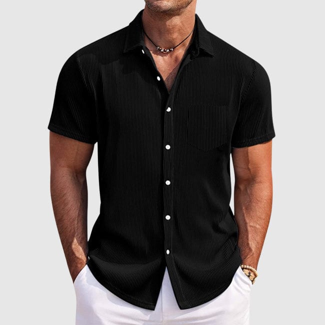 Camicia Uomo a Righe Arthur | Maniche Corte, Bottoni e Linea Snella