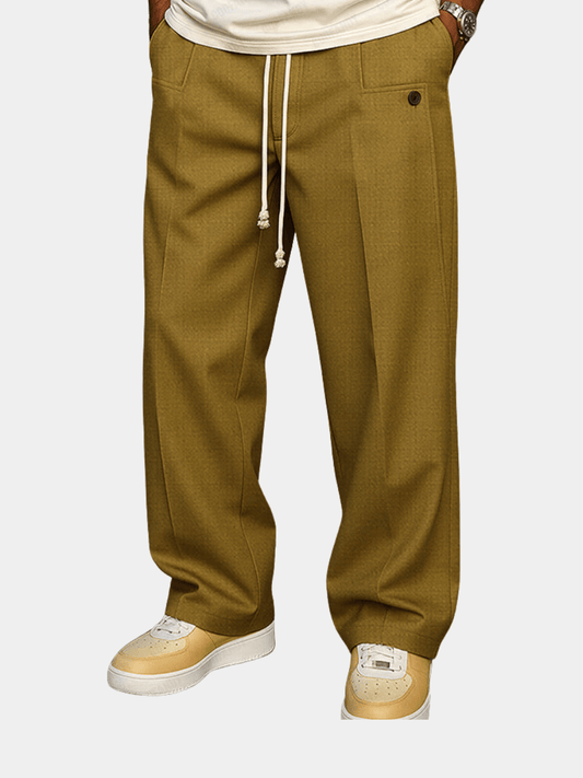 Pantaloni Uomo Arthur Urban Relax Fit | Vita Regolabile e Piega Frontale