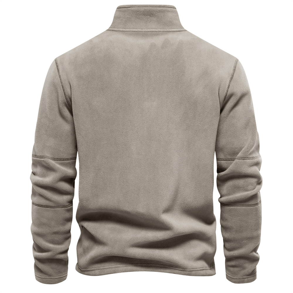 Felpa Uomo Bruno con Zip a Quarto | Classica e a Maniche Lunghe