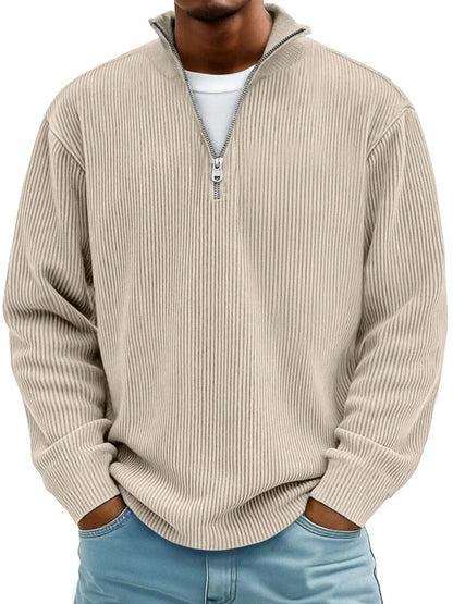 Calix | Maglione con mezza zip e collo alto a vestibilità rilassata