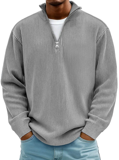 Calix | Maglione con mezza zip e collo alto a vestibilità rilassata
