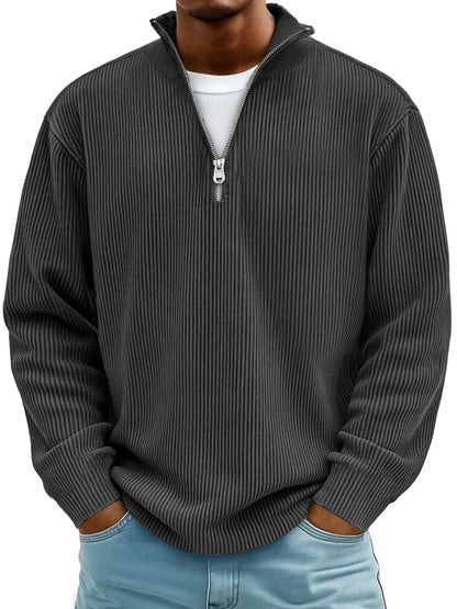 Calix | Maglione con mezza zip e collo alto a vestibilità rilassata