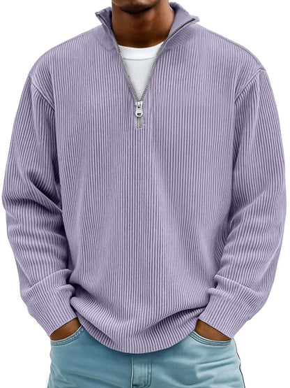 Calix | Maglione con mezza zip e collo alto a vestibilità rilassata
