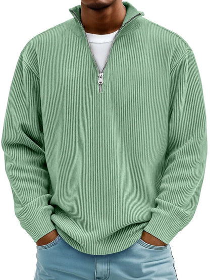 Calix | Maglione con mezza zip e collo alto a vestibilità rilassata