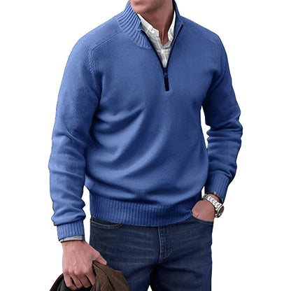 Elias | Maglione uomo con zip a quarto regular fit