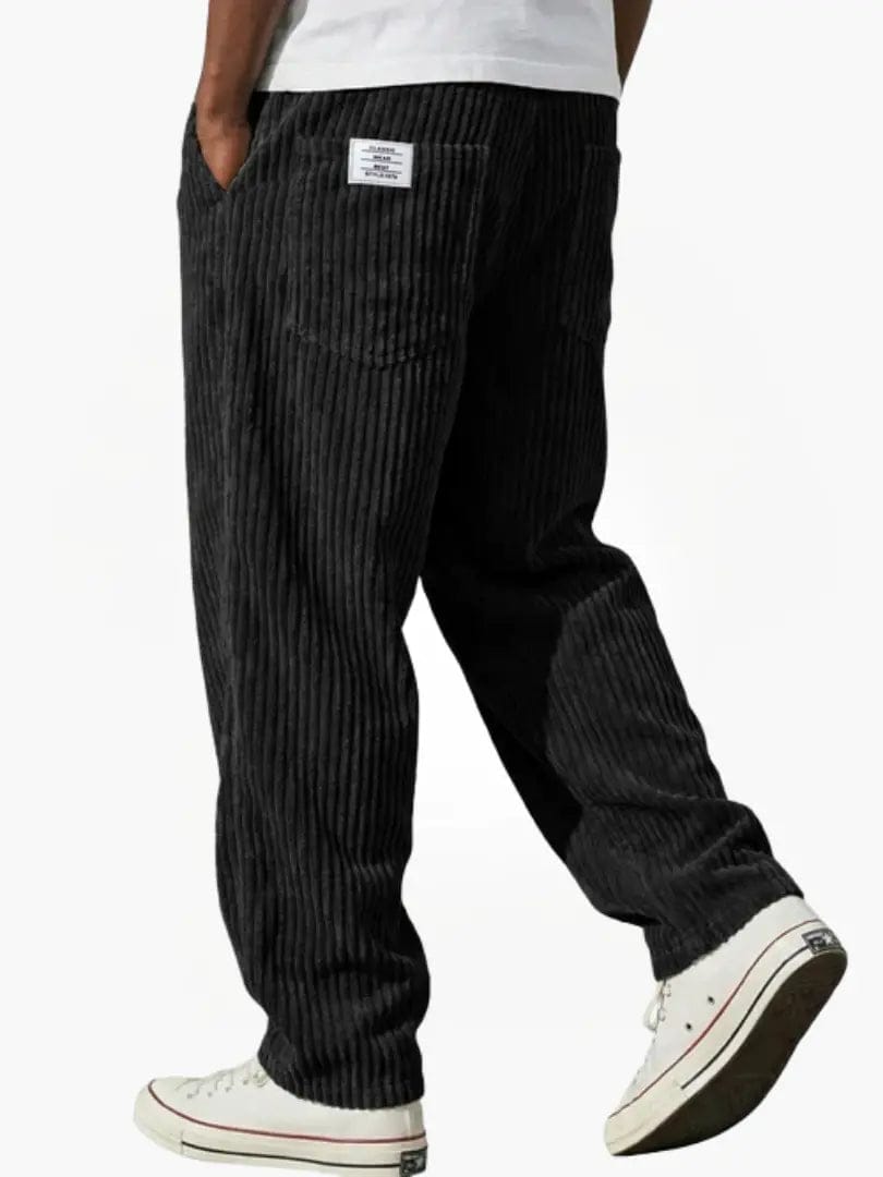 Pantaloni Uomo Corduroy Velluto Coste Casual Eleganti