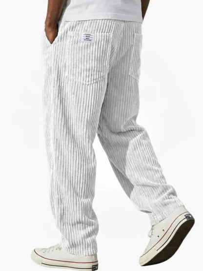Pantaloni Uomo Corduroy Velluto Coste Casual Eleganti
