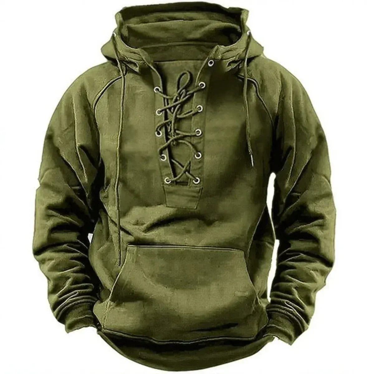 Felpa Uomo Outdoor Jhonny | Tessuto Spesso, Lacci e Taglio Rilassato