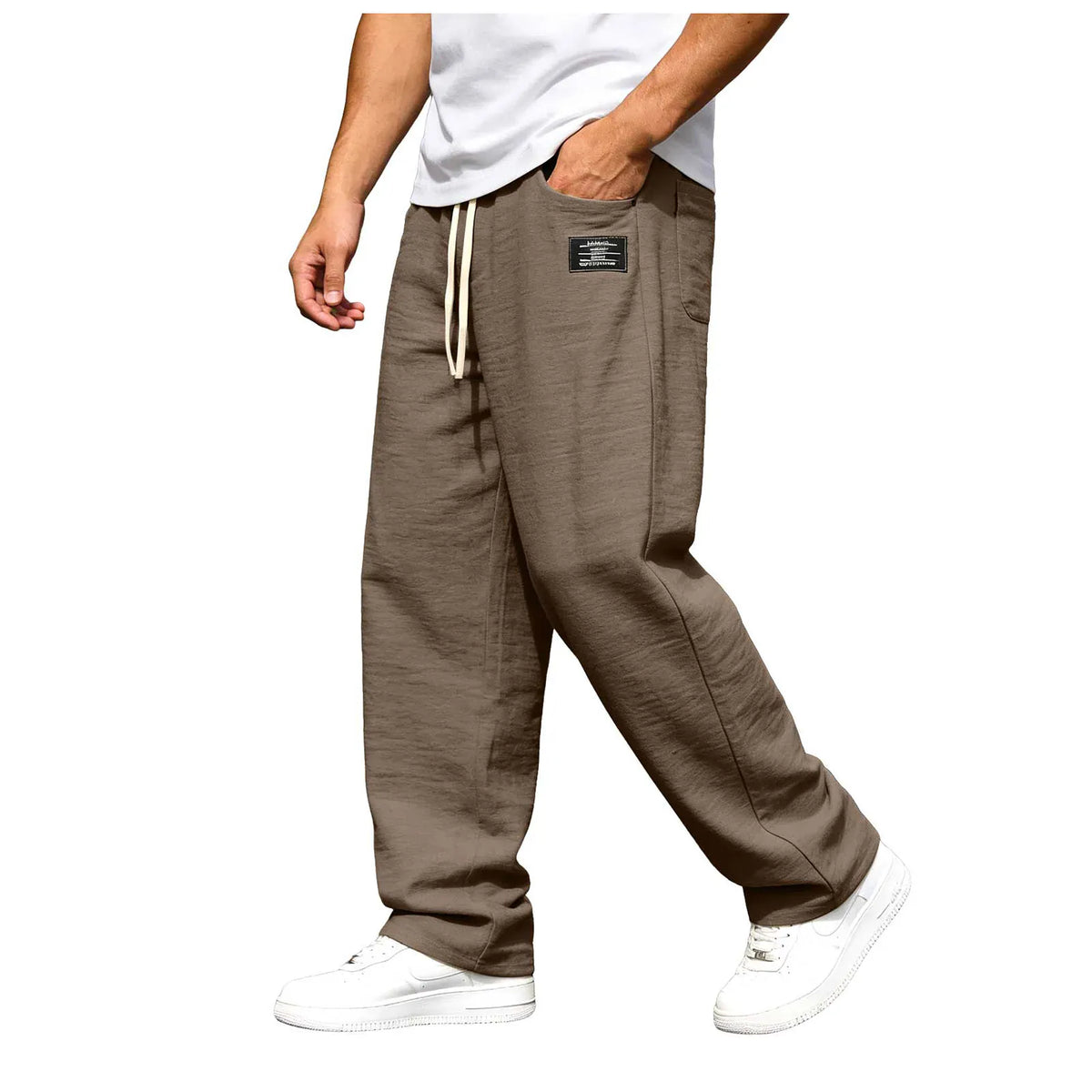 Pantaloni Uomo Marco per il Tempo Libero | Gamba Dritta e Vita Elastica