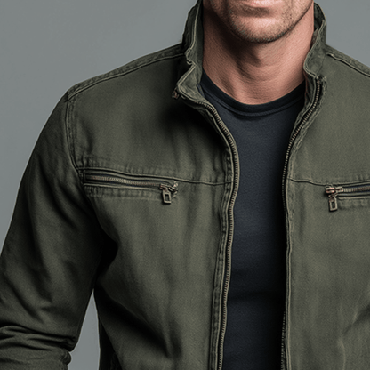Giacca Vintage Marion in Cotone Lavato | Zip e Linea Rilassata