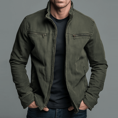 Giacca Vintage Marion in Cotone Lavato | Zip e Linea Rilassata