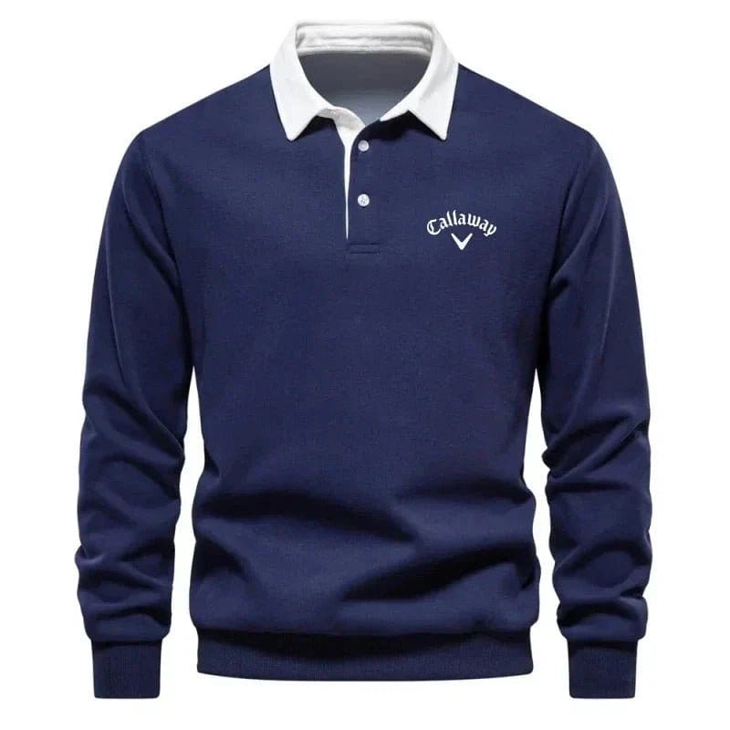 Polo Uomo Slim Fit Maniche Lunghe Sportivo-Elegante