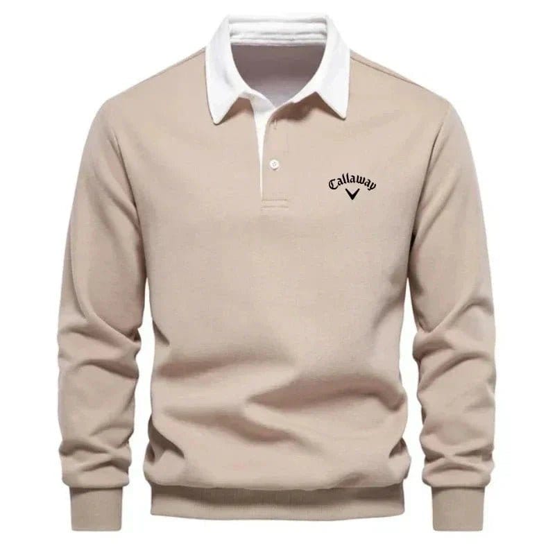 Polo Uomo Slim Fit Maniche Lunghe Sportivo-Elegante