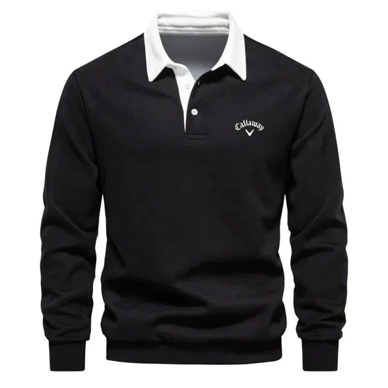 Polo Uomo Slim Fit Maniche Lunghe Sportivo-Elegante