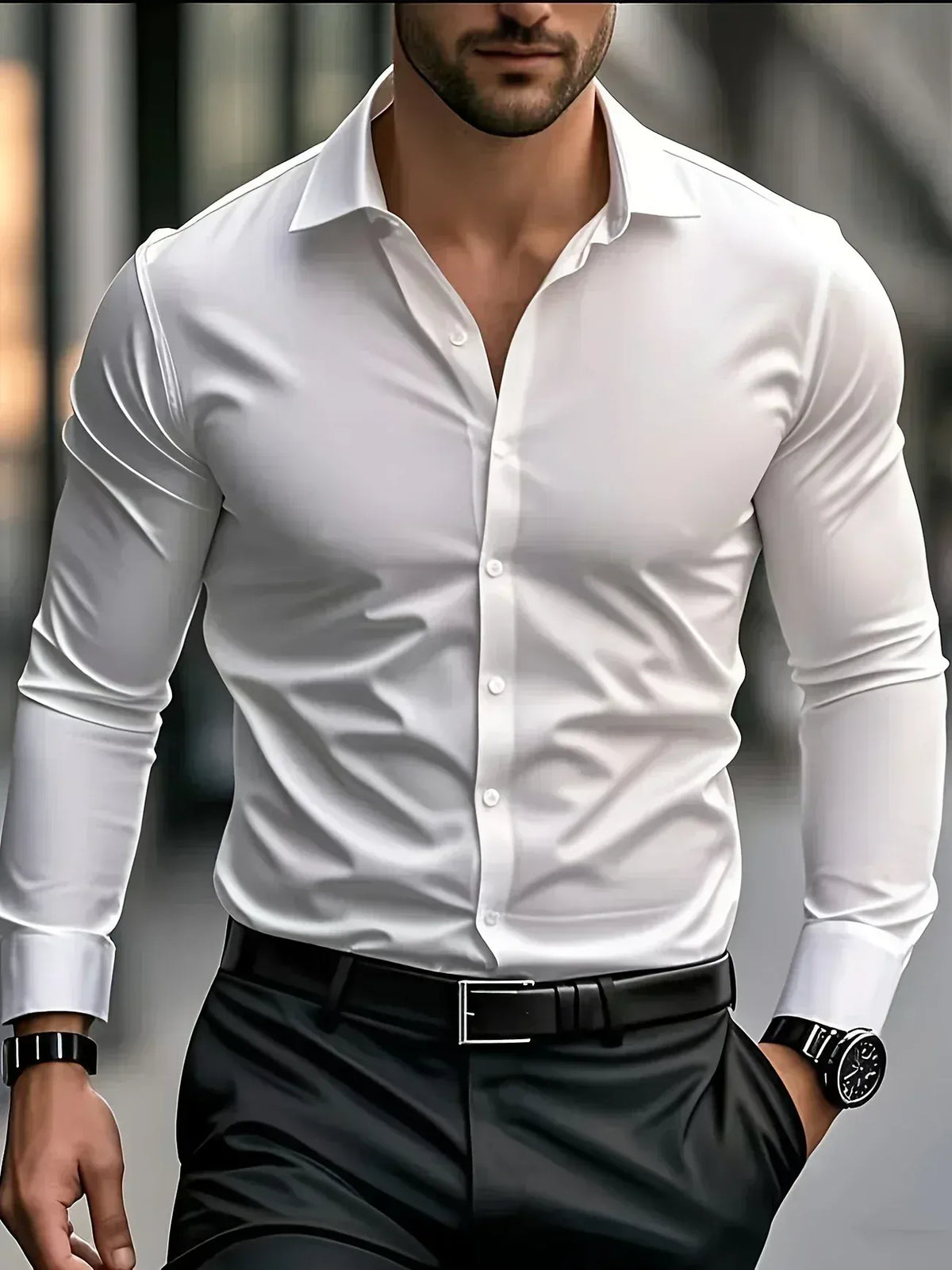 Aladár | Camicia Elegante con Bottoni e Taglio Moderno