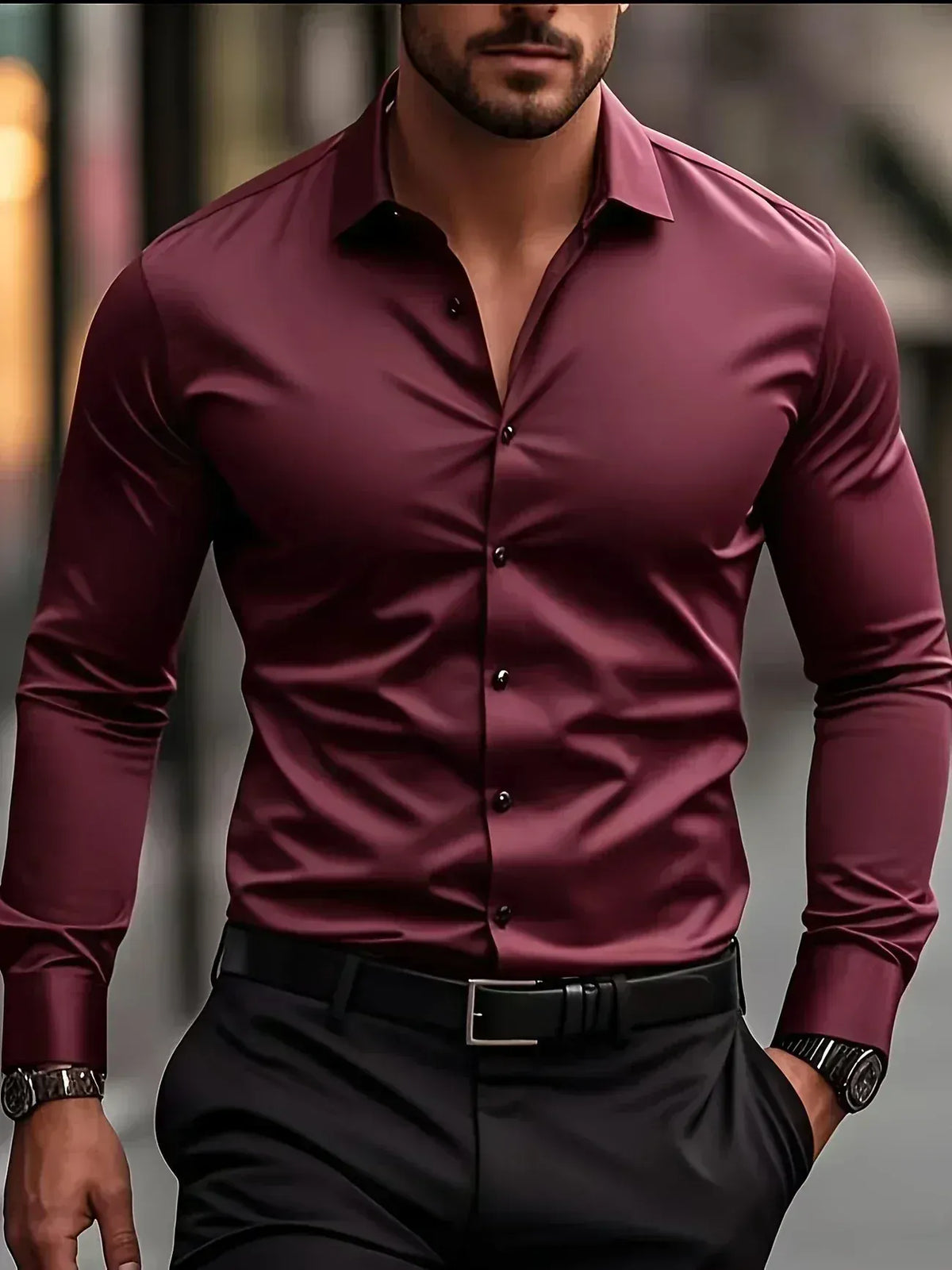 Aladár | Camicia Elegante con Bottoni e Taglio Moderno