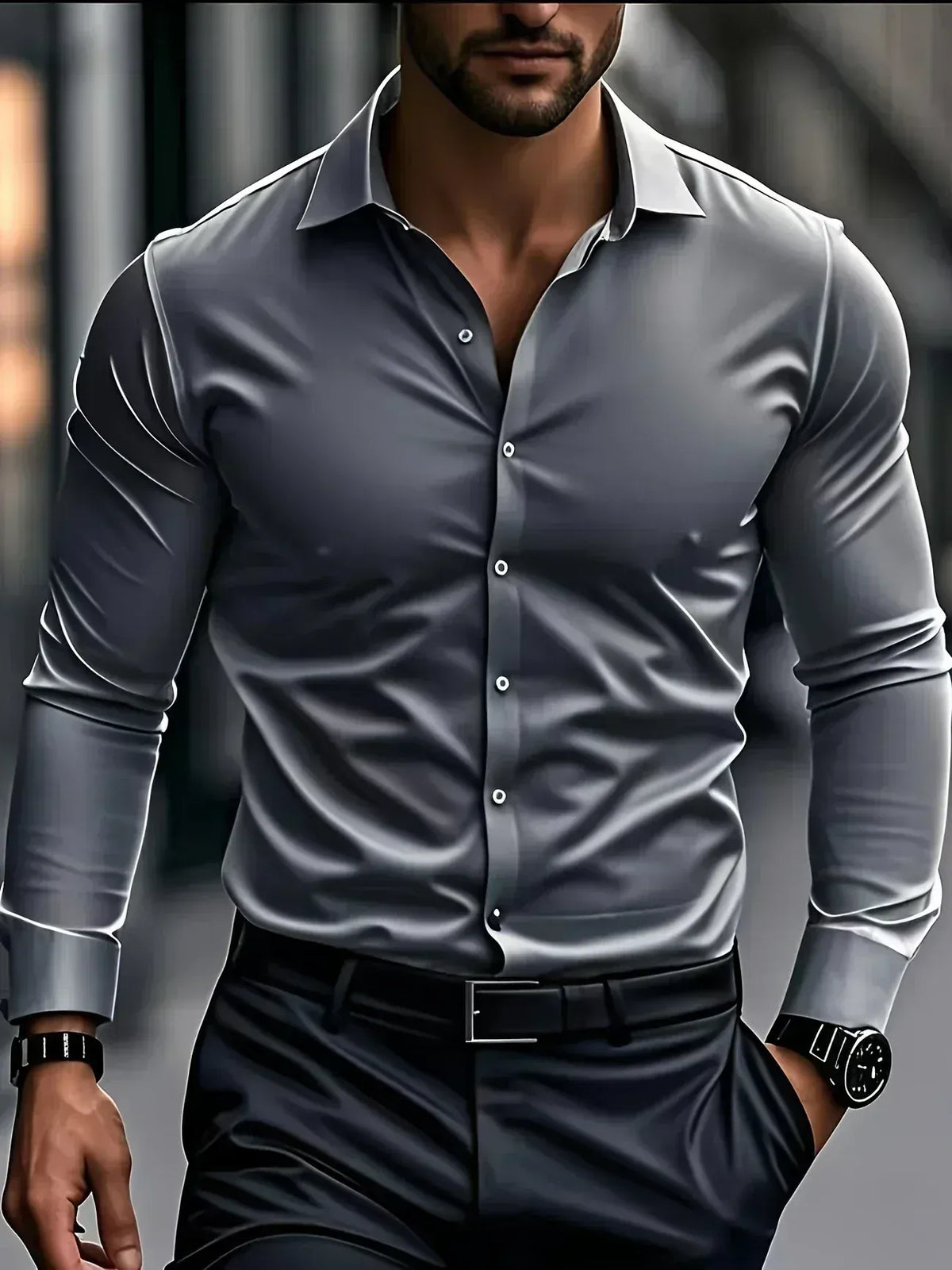Aladár | Camicia Elegante con Bottoni e Taglio Moderno