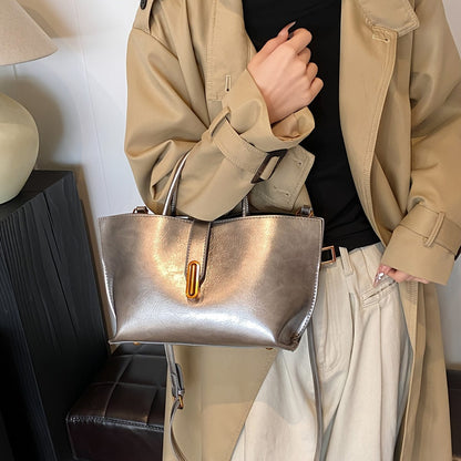 Borsa Tote Amalfi con Tracolla | Lucida, Capiente e da Lavoro