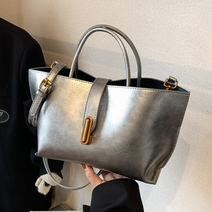 Borsa Tote Amalfi con Tracolla | Lucida, Capiente e da Lavoro