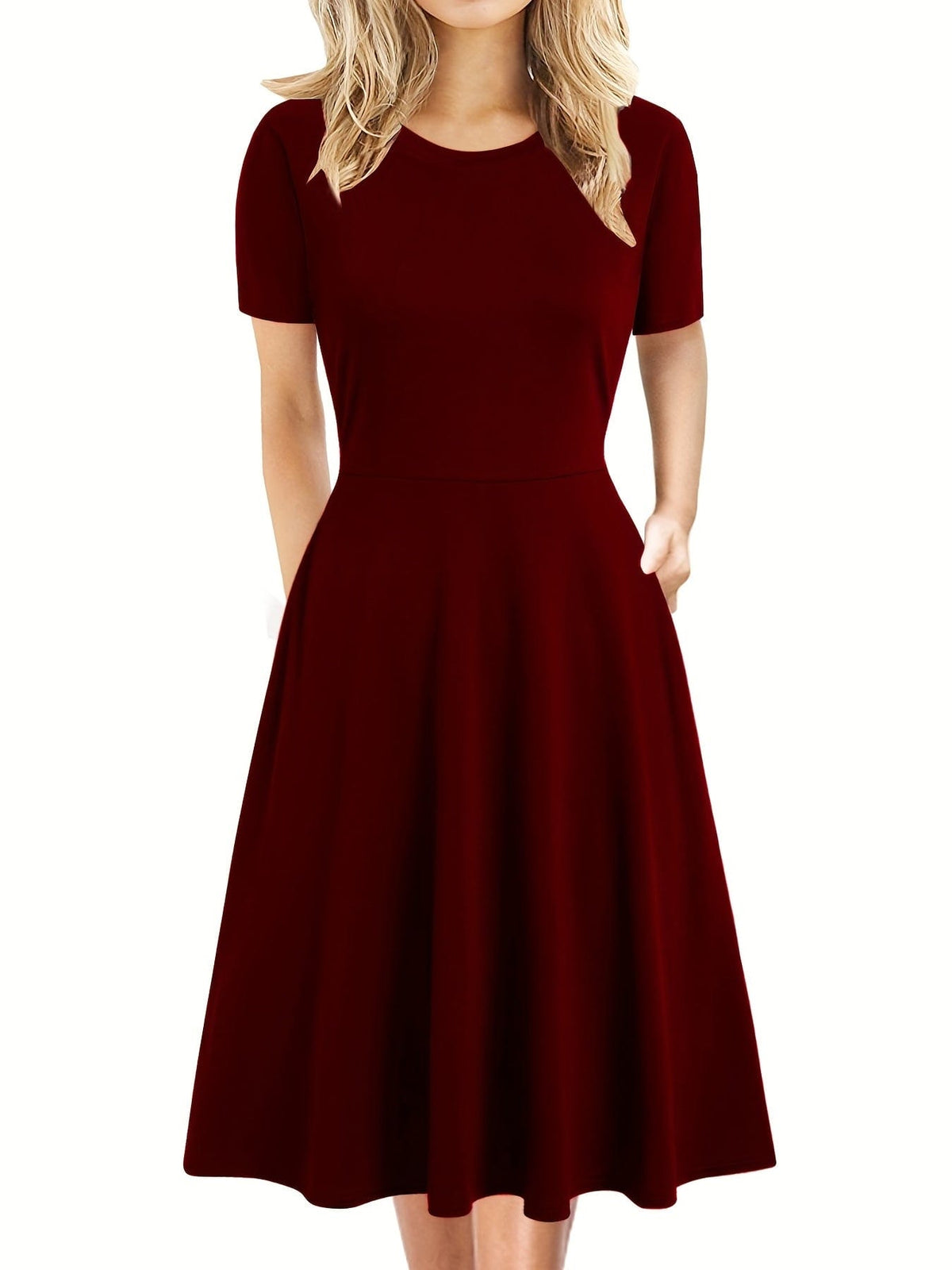 Abito Midi in Seta Antonia con Scollo a V e Spalline Sottili