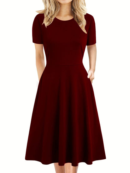 Abito Midi in Seta Antonia con Scollo a V e Spalline Sottili