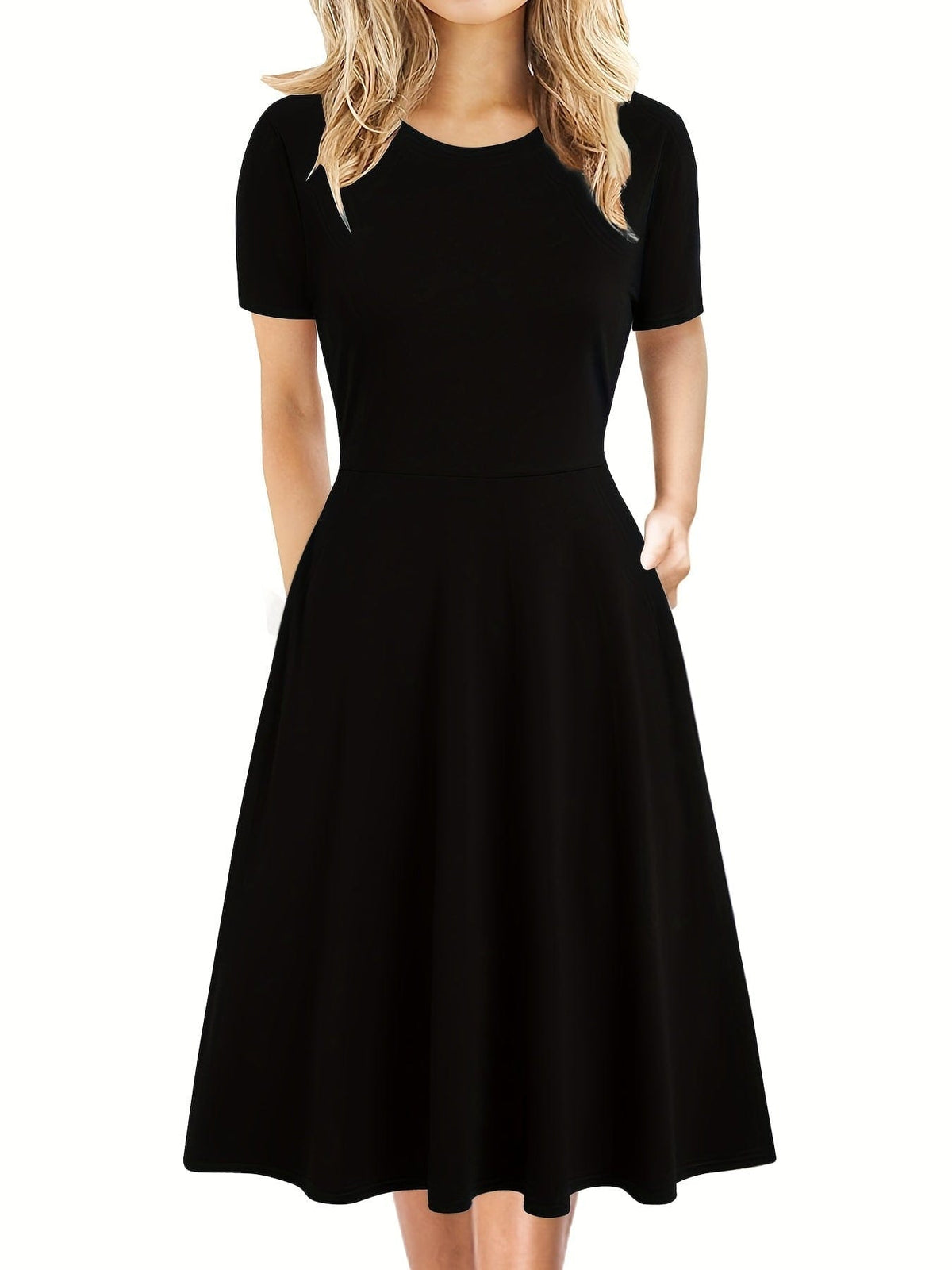 Abito Midi in Seta Antonia con Scollo a V e Spalline Sottili