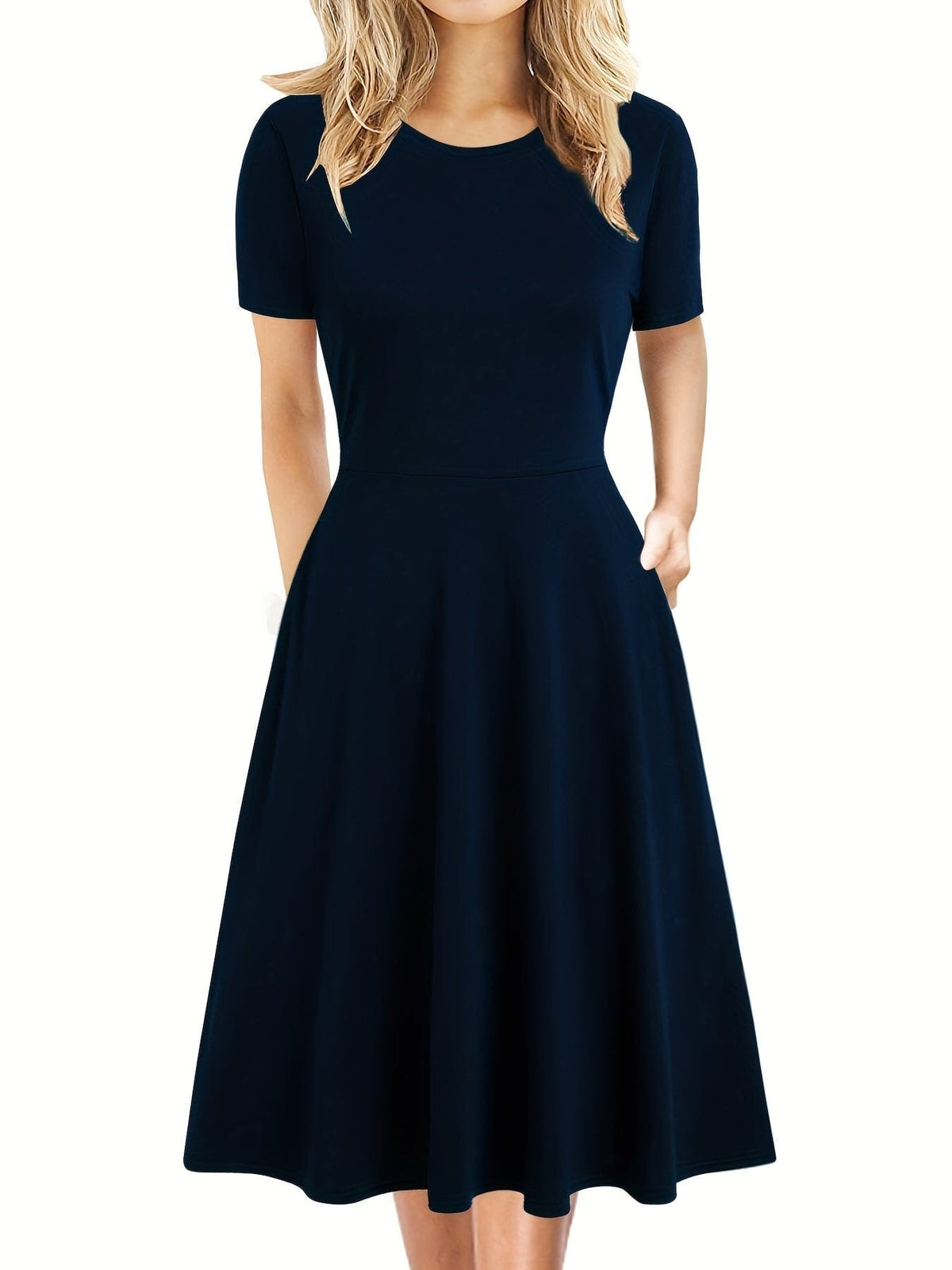 Abito Midi in Seta Antonia con Scollo a V e Spalline Sottili
