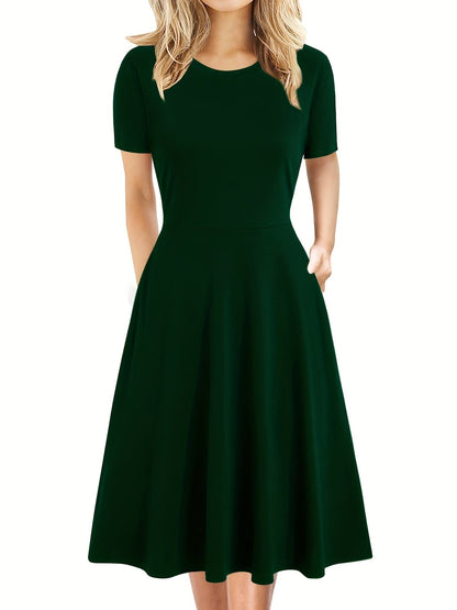 Abito Midi in Seta Antonia con Scollo a V e Spalline Sottili